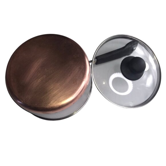 Revere Ware Small Saucepan Pan Pot Copper Bottom with Clear Glass Lid, 2 Qt - Picture 7 of 16